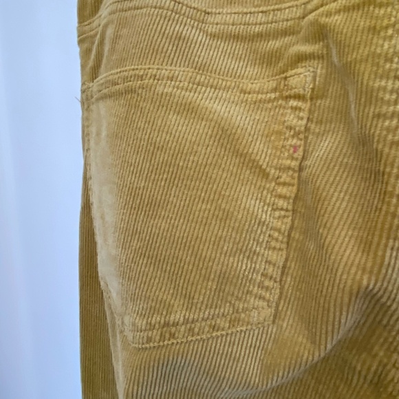 Pilcro Anthropologie Mustard Yellow Corduroy Straight Crop Pants- Sz-28 - Picture 11 of 15